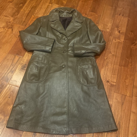 ✨TROJAN Vintage✨ Brown Taupe Belted Trench Coat Jacket Size [M] - Picture 14 of 14